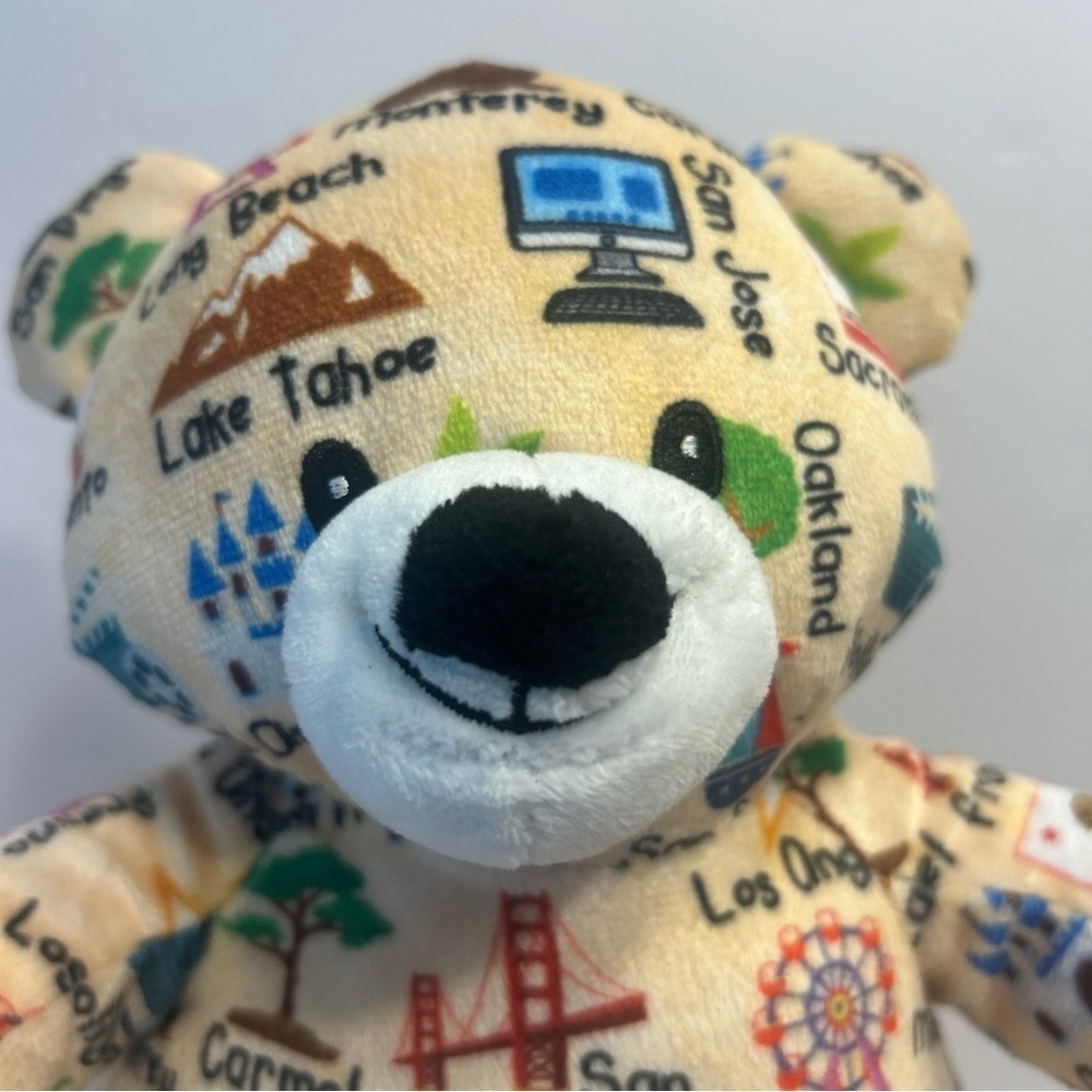 Plushology California Cities Teddy Bear Beige Souvenir Travel Stuffed Plush 9” - Picture 2 of 8